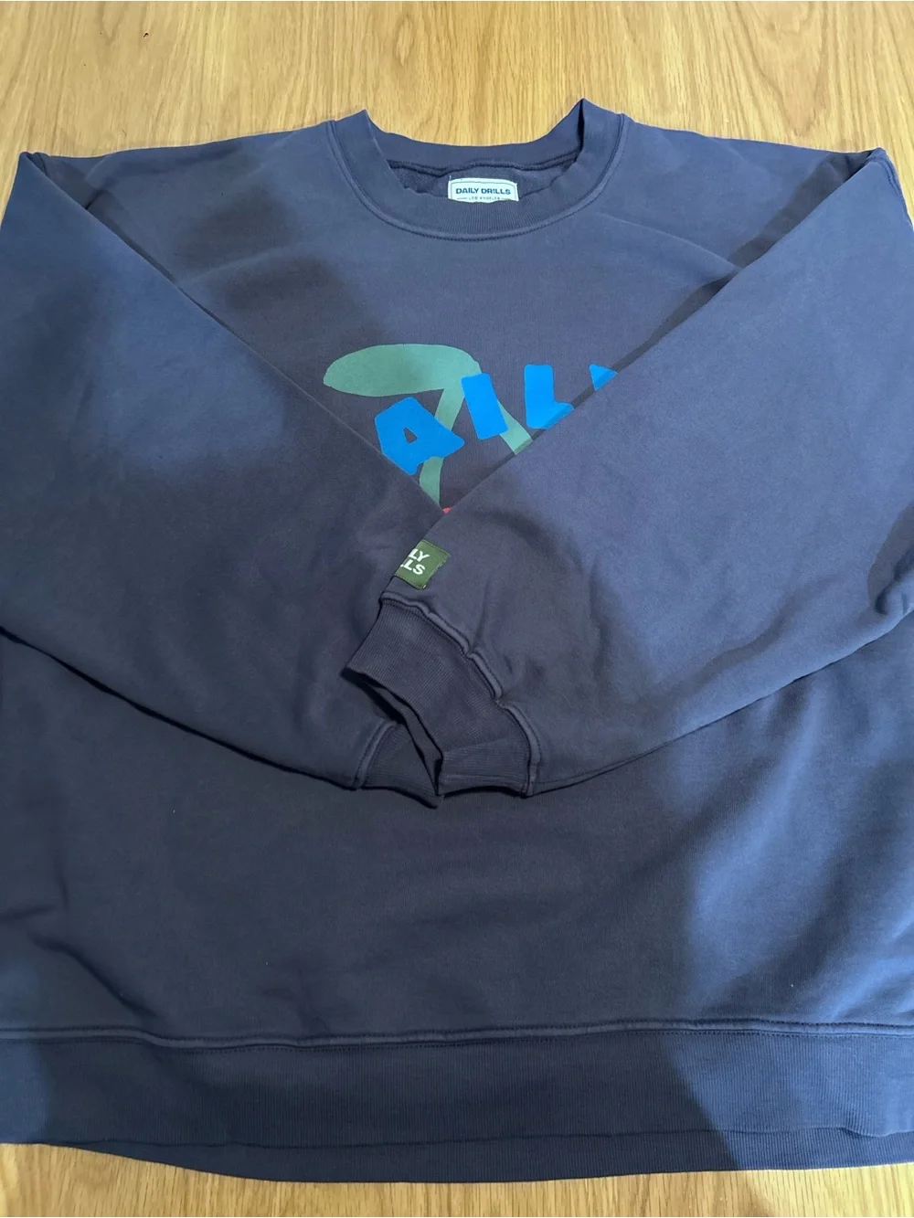 Daily Drills Limited Edition 300K Cherry Oversized Crew - Navy Size M/L NWOT